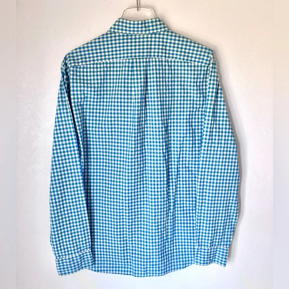 NWT J Crew Secret Wash Gingham cotton poplin shirt Slim Size L
